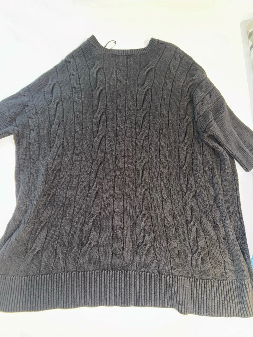 V-Neck Micheal kors  Cable Knit Women's Sweater - Charcoal